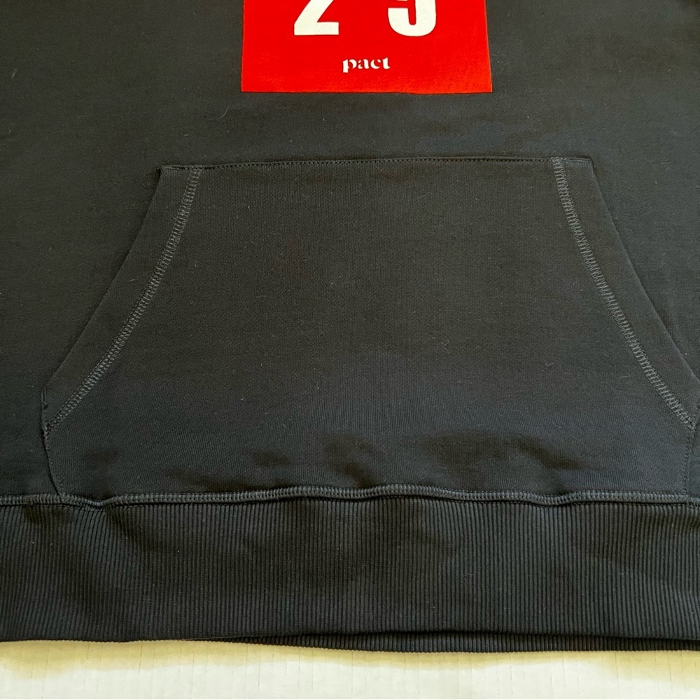 NWT Pact One for All Organic Cotton 25 for 25 Graphic Hoodie Black Unisex XS - Picture 7 of 16